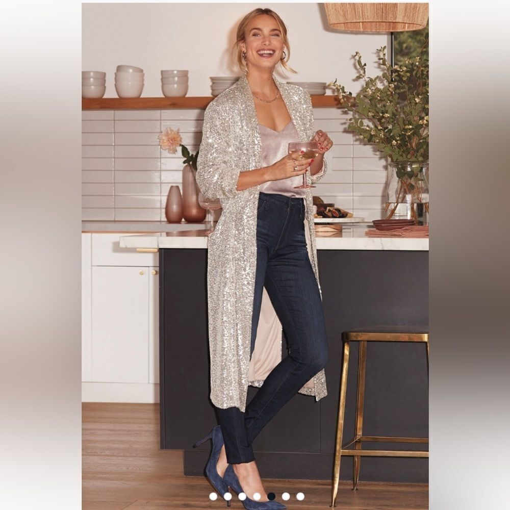 Silver Sequin Duster - Picture 6 of 10